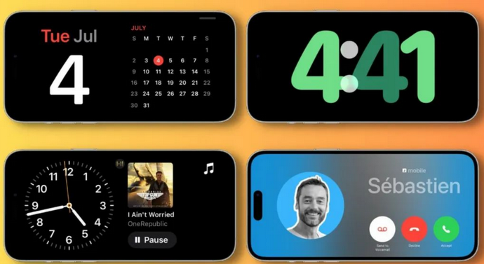 江州苹果手机维修分享iOS17横屏充电待机显示有什么好处 