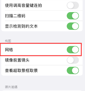 江州苹果手机维修网点分享iPhone如何开启九宫格构图功能 